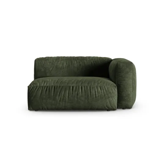 Velvet Modul Right, "Martina", 1 Seat, 160x120x75, Green