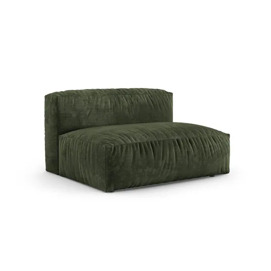 Velvet Modul Right, "Martina", 1 Seat, 160x120x75, Green