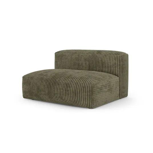 Modul Left, "Martina", 1 Seat, 160x120x75, Moss Green