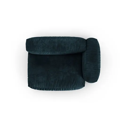Velvet Modul Right, "Martina", 1 Seat, 160x120x75, Deep Petrol