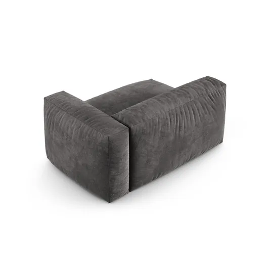 Velvet Modul Right, "Martina", 1 Seat, 160x120x75, Grey