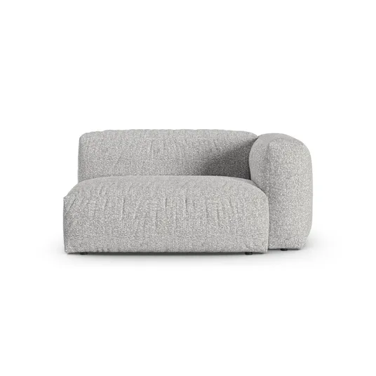 Boucle Modul Right, "Martina", 1 Seat, 160x120x75, Silver