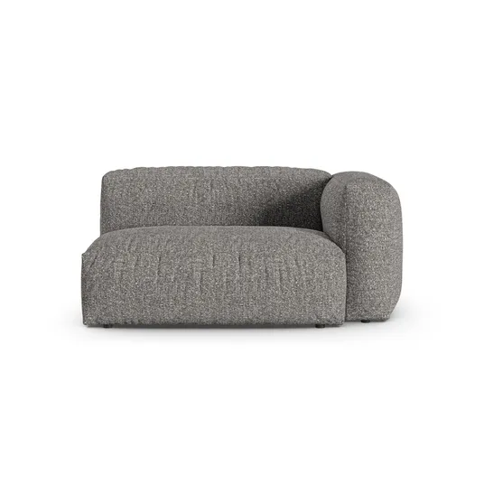Boucle Modul Right, "Martina", 1 Seat, 160x120x75, Graphite