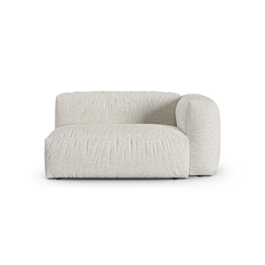 Boucle Modul Right, "Martina", 1 Seat, 160x120x75, Grey Beige Melange