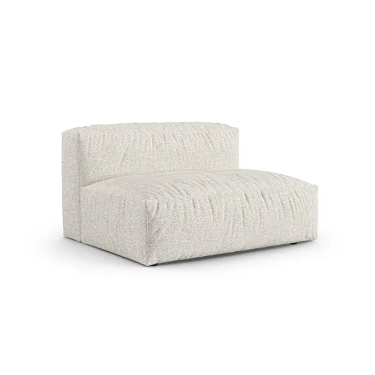Boucle Modul Right, "Martina", 1 Seat, 160x120x75, Grey Beige Melange