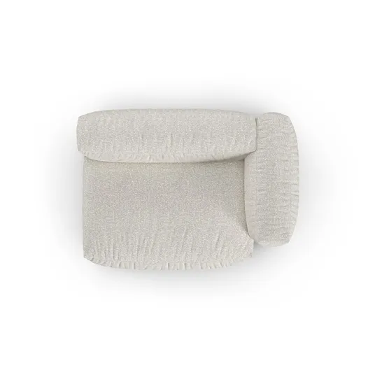Boucle Modul Right, "Martina", 1 Seat, 160x120x75, Grey Beige Melange
