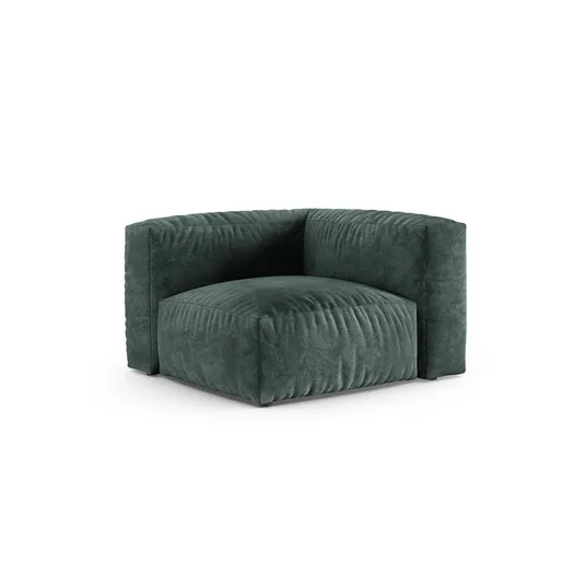 Velvet Modul Armless, "Martina", 1 Seat, 120x120x75, Petrol
