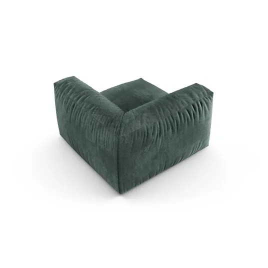 Velvet Modul Armless, "Martina", 1 Seat, 120x120x75, Petrol