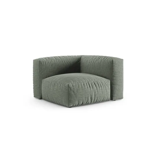 Modul Armless, "Martina", 1 Seat, 120x120x75, Moss Green