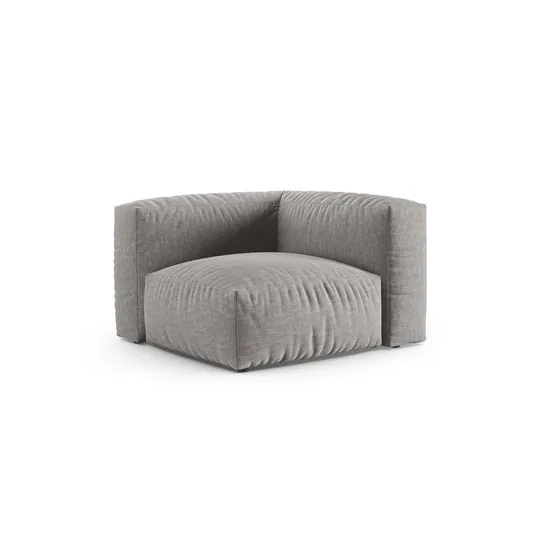 Modul Armless, "Martina", 1 Seat, 120x120x75, Light Grey