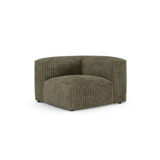 Modul Armless, "Martina", 1 Seat, 120x120x75, Moss Green