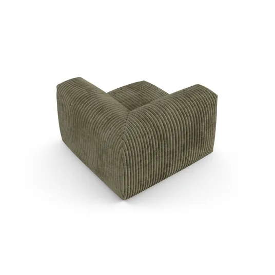 Modul Armless, "Martina", 1 Seat, 120x120x75, Moss Green