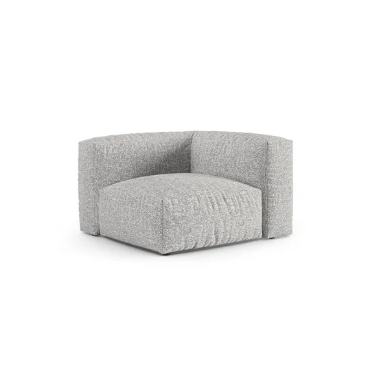 Modul Armless, "Martina", 1 Seat, 120x120x75, Silver