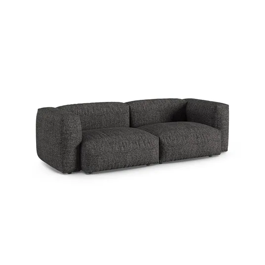 Boucle Modular Sofa, "Martina", 3 Seats, 240x120x75, Anthracite