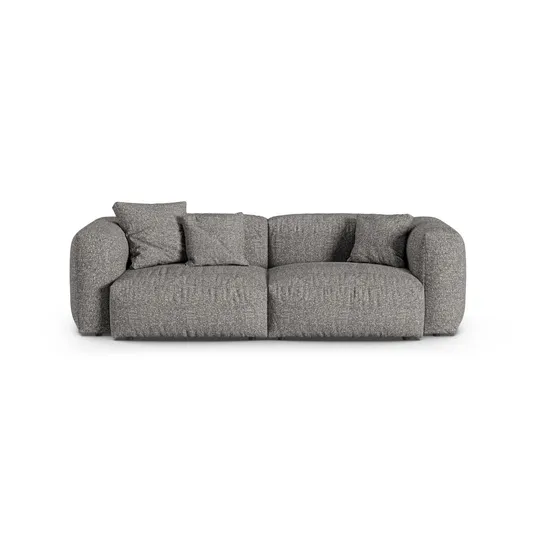 Boucle Modular Sofa, "Martina", 3 Seats, 240x120x75, Graphite