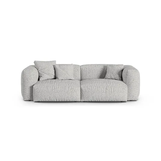 Boucle Modular Sofa, "Martina", 3 Seats, 240x120x75, Silver