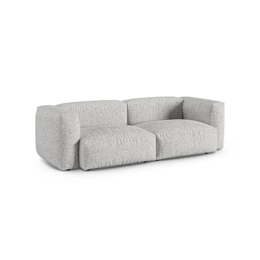 Boucle Modular Sofa, "Martina", 3 Seats, 240x120x75, Silver
