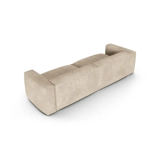 Velvet Modular Sofa, "Martina", 4 Seats, 320x120x75, Light Beige