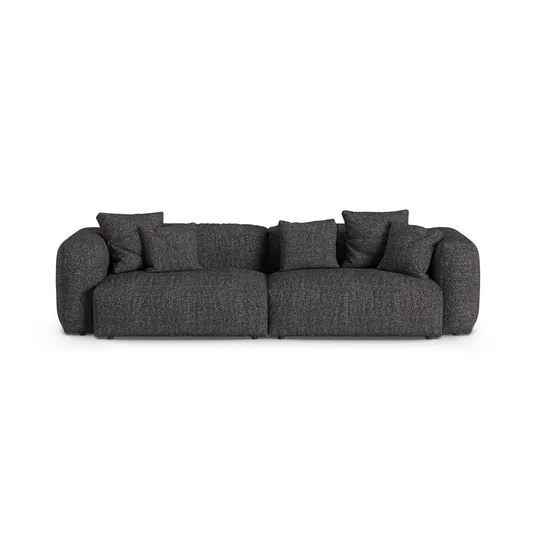 Boucle Modular Sofa, "Martina", 4 Seats, 320x120x75, Anthracite