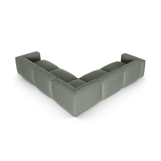 Modular Symmetrical Corner Sofa, "Martina", 5 Seats, 330x330x75, Moss Green