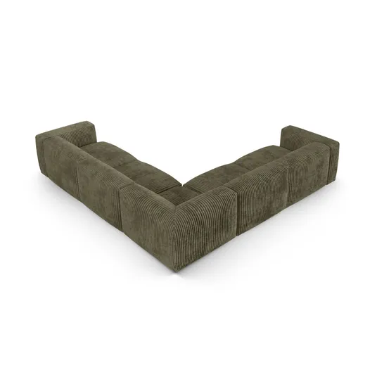 Modular Symmetrical Corner Sofa, "Martina", 5 Seats, 330x330x75, Moss Green