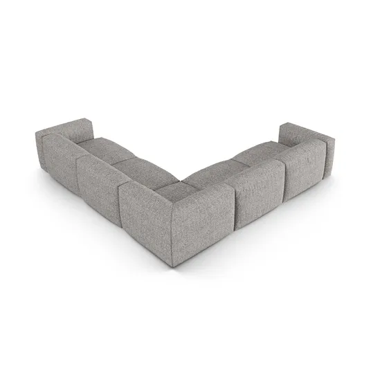 Boucle modular symmetrical corner sofa, "Martina", 5 Seats, 330x330x75, Graphite