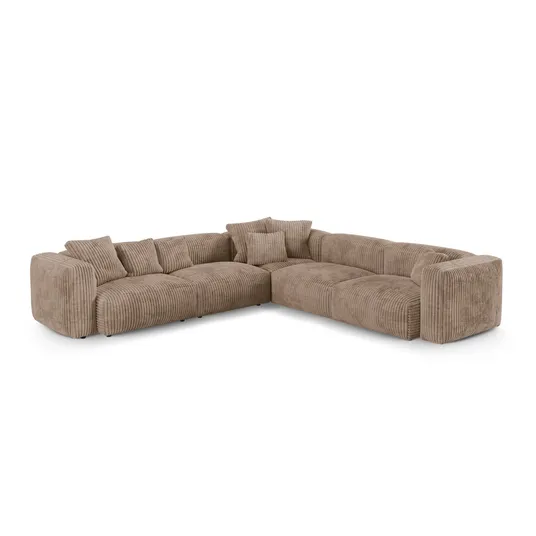 Modular Symmetrical Corner Sofa, "Martina", 5 Seats, 330x330x75, Acorn