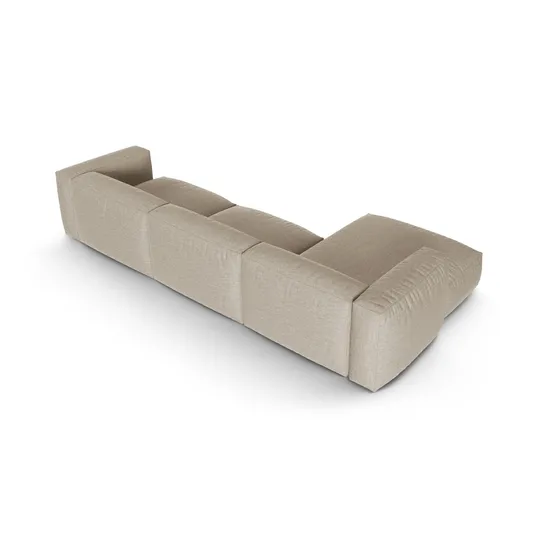 Modular Left Corner Sofa, "Martina", 3 Seats, 370x176x75, Light Beige
