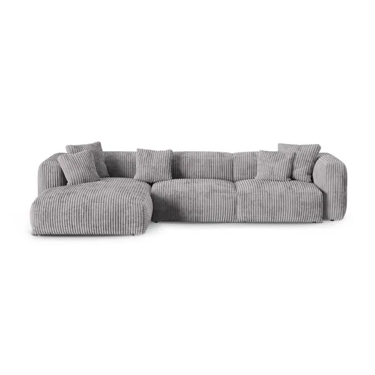 Modular Left Corner Sofa, "Martina", 3 Seats, 370x176x75, Light Grey