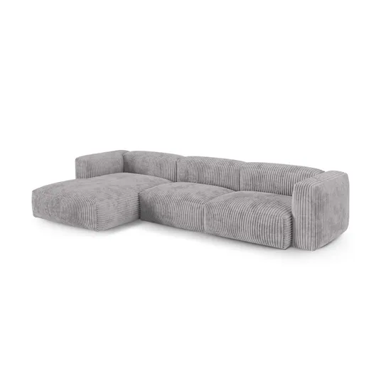 Modular Left Corner Sofa, "Martina", 3 Seats, 370x176x75, Light Grey