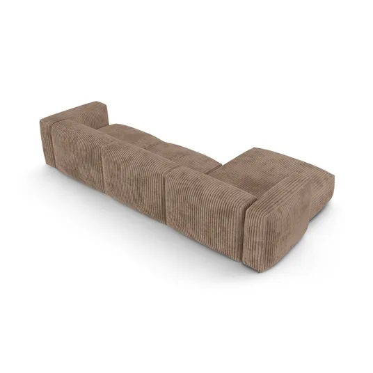 Modular Left Corner Sofa, "Martina", 3 Seats, 370x176x75, Acorn