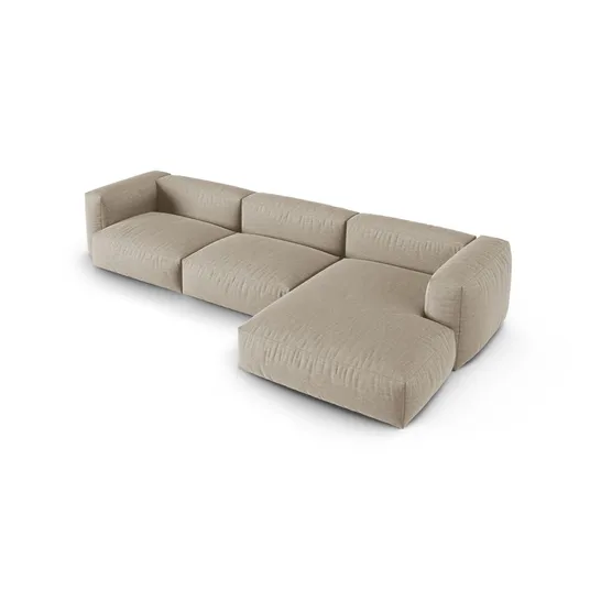 Modular Right Corner Sofa, "Martina", 3 Seats, 370x176x75, Light Beige