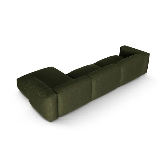 Modular Right Corner Sofa, "Martina", 3 Seats, 370x176x75, Green
