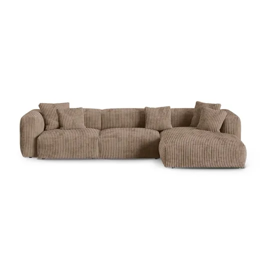 Modular Right Corner Sofa, "Martina", 3 Seats, 370x176x75, Acorn