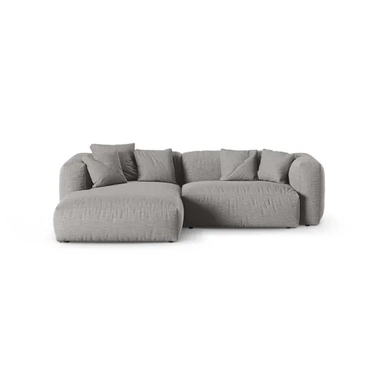 Modular Left Corner Sofa, "Martina", 2 Seats, 280x176x75, Light Grey