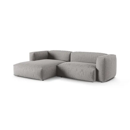 Modular Left Corner Sofa, "Martina", 2 Seats, 280x176x75, Light Grey