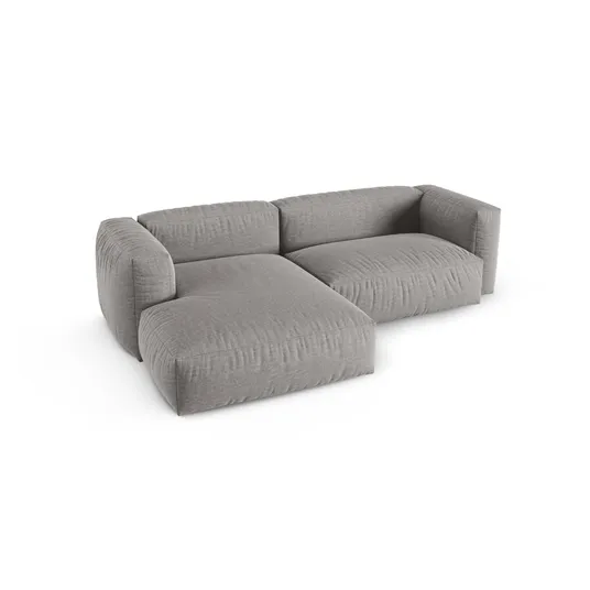 Modular Left Corner Sofa, "Martina", 2 Seats, 280x176x75, Light Grey