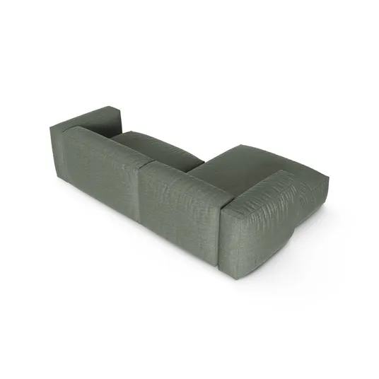 Modular Left Corner Sofa, "Martina", 2 Seats, 280x176x75, Moss Green