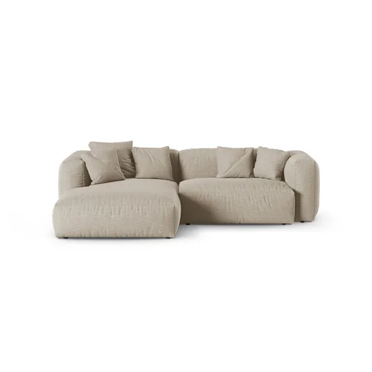 Modular Left Corner Sofa, "Martina", 2 Seats, 280x176x75, Light Beige