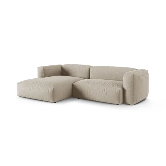 Modular Left Corner Sofa, "Martina", 2 Seats, 280x176x75, Light Beige