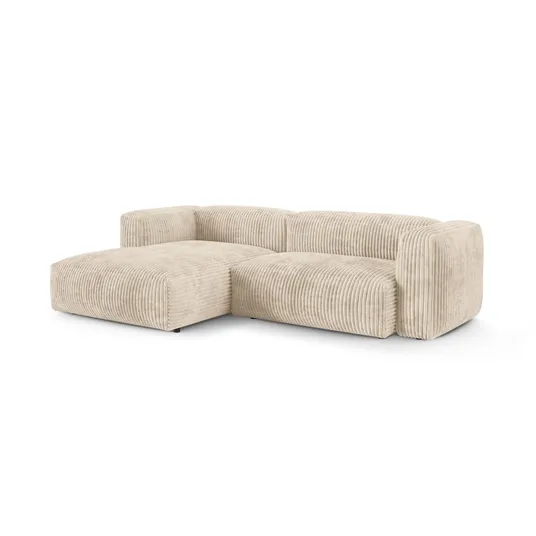 Modular Left Corner Sofa, "Martina", 2 Seats, 280x176x75, Light Beige