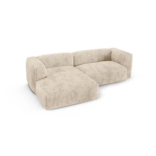 Modular Left Corner Sofa, "Martina", 2 Seats, 280x176x75, Light Beige