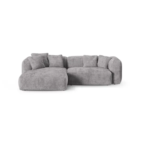 Modular Left Corner Sofa, "Martina", 2 Seats, 280x176x75, Light Grey