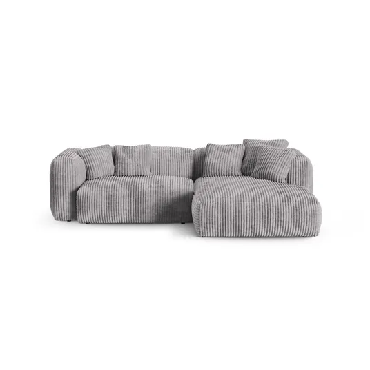 Modular Right Corner Sofa, "Martina", 2 Seats, 280x176x75, Light Grey