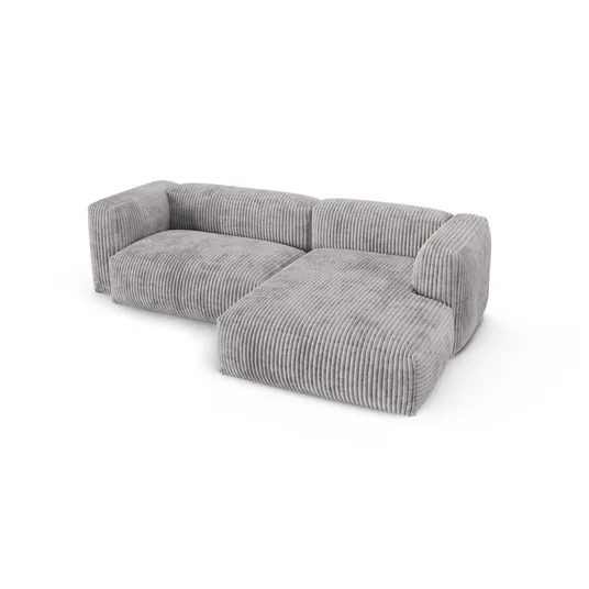 Modular Right Corner Sofa, "Martina", 2 Seats, 280x176x75, Light Grey