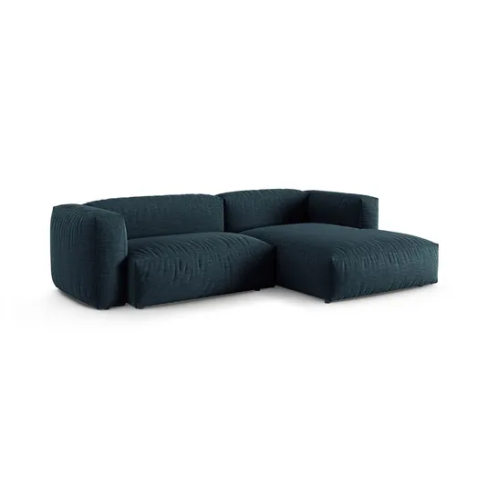 Modular Right Corner Sofa, "Martina", 2 Seats, 280x176x75, Blue Jeans