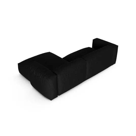 Modular Right Corner Sofa, "Martina", 2 Seats, 280x176x75, Black
