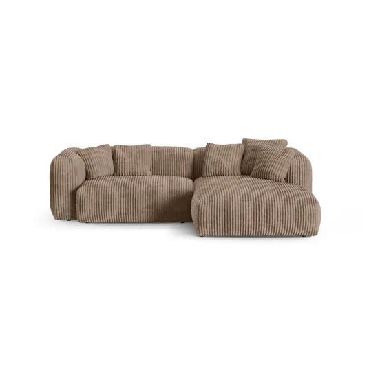 Modular Right Corner Sofa, "Martina", 2 Seats, 280x176x75, Acorn