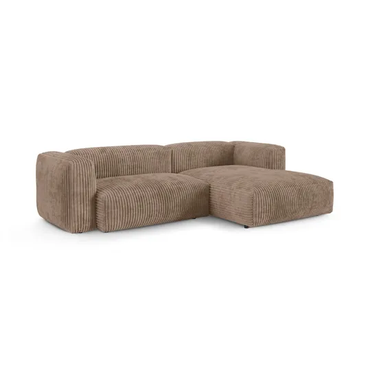Modular Right Corner Sofa, "Martina", 2 Seats, 280x176x75, Acorn