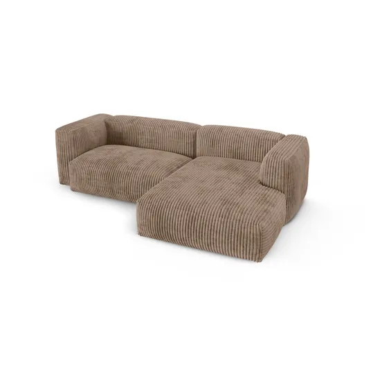 Modular Right Corner Sofa, "Martina", 2 Seats, 280x176x75, Acorn